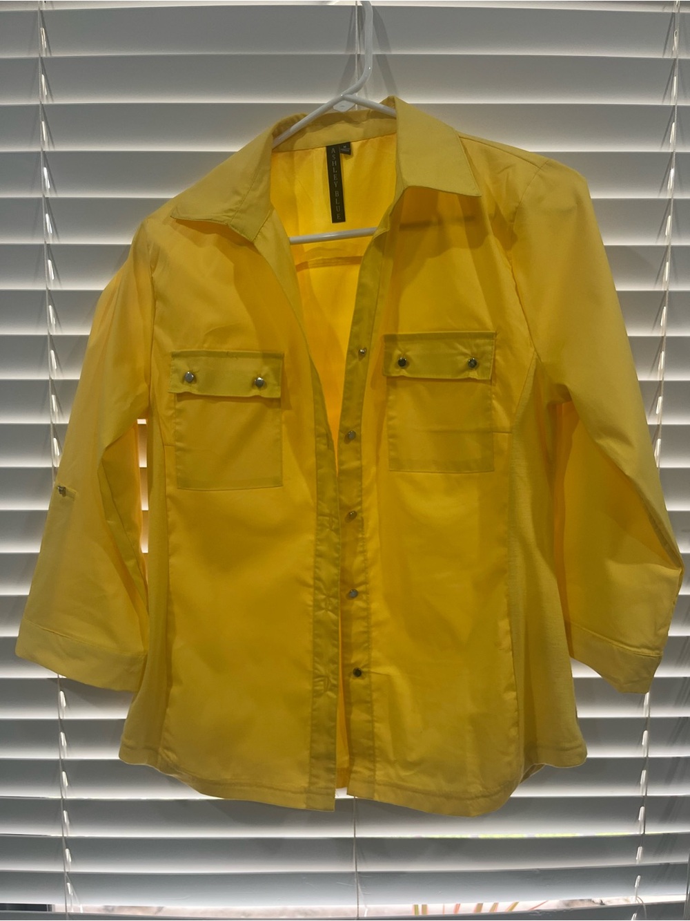 Ashley Blue Men's Bright Yellow Button-Down Shirt